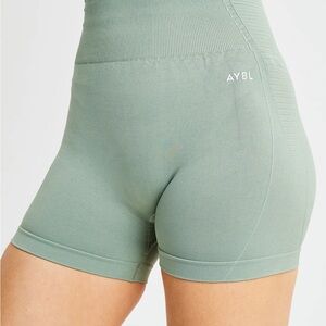 AYBL Green Bike Shorts High Waist Compression